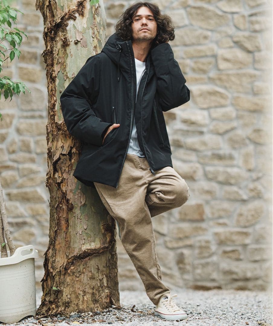 CAMBIO ベージュ コーデュロイ サルエルパンツ テーパードパンツ