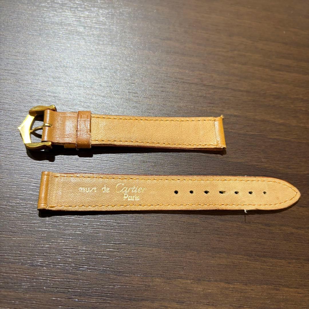 カルティエ Cartier ブラウンレザーベルト 純正尾錠付き　15mm幅