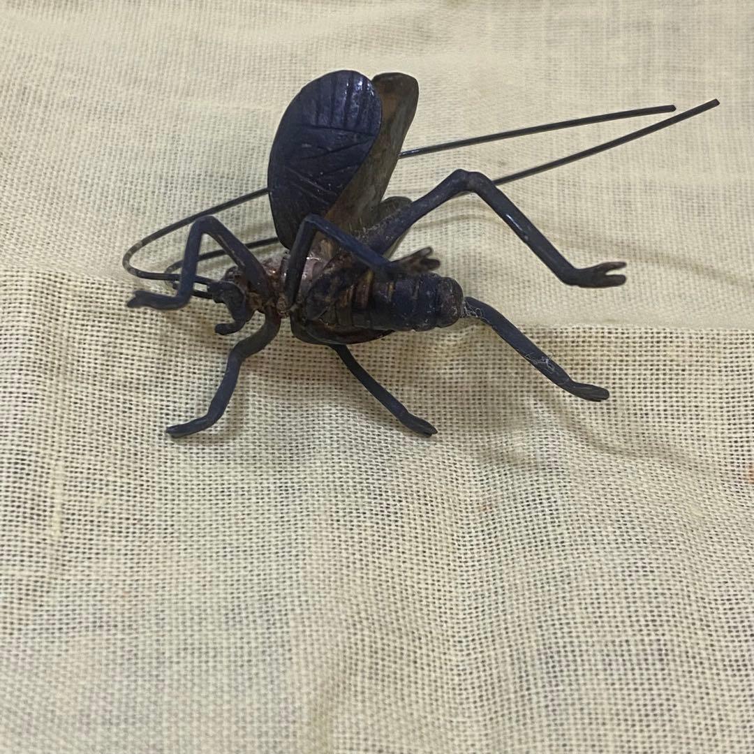 sh2270 銀製 鈴虫　置物　清課堂　京都