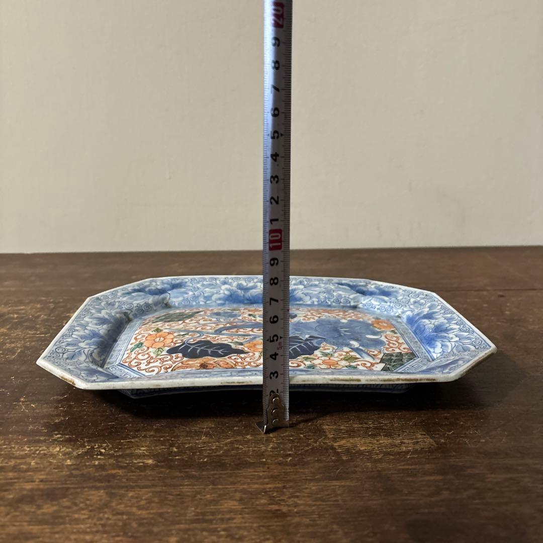 古伊万里八角皿　アンティーク　白磁　李朝