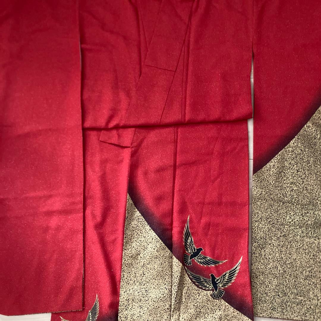 振袖　成人式　卒業式　 お呼ばれ お稽古　 赤にラメ