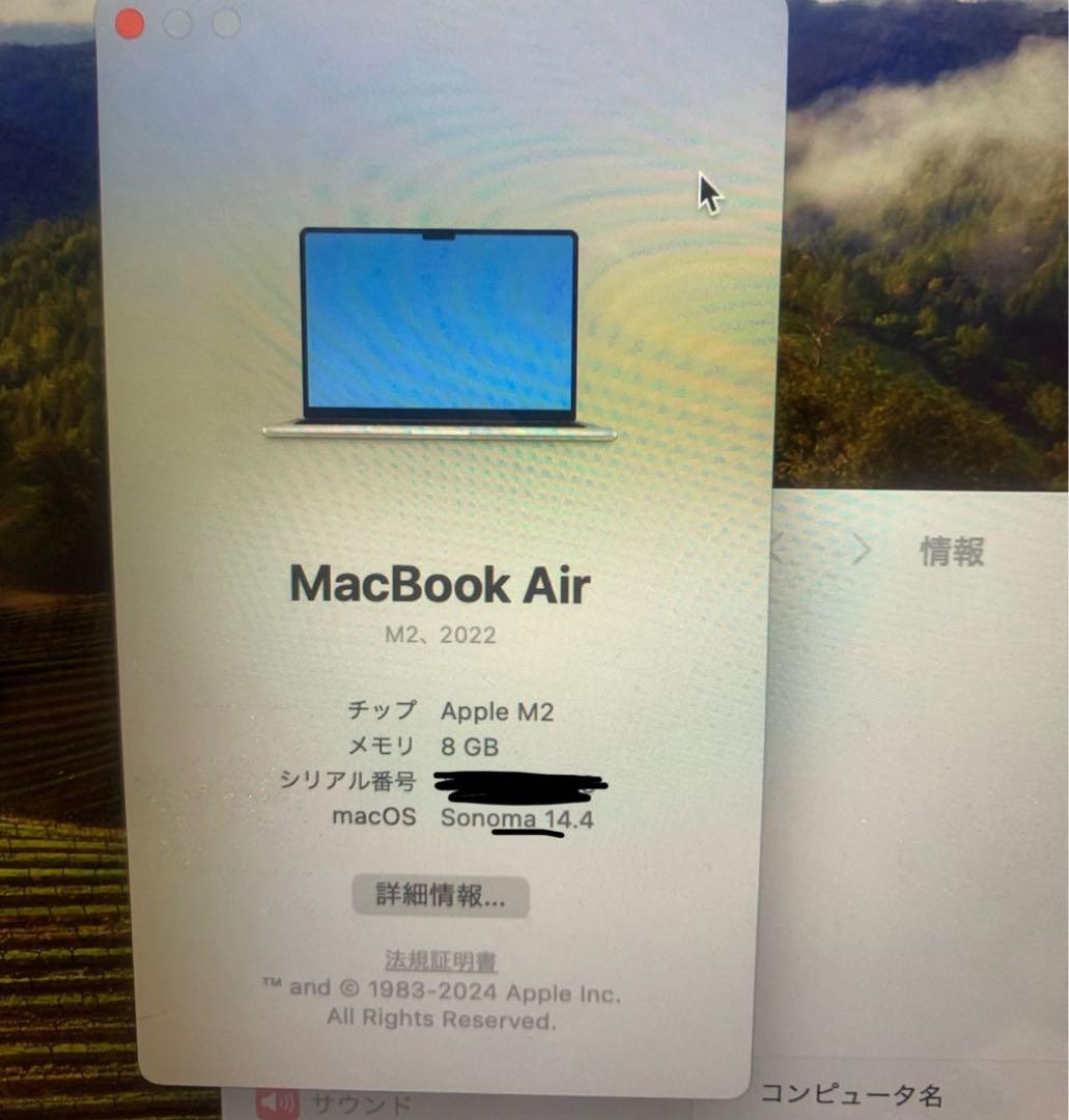 コアラ✴︎✴︎Apple MacBook Air 13.6インチ M2チップ
