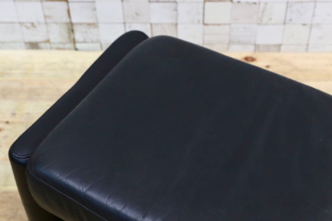 GMHN154○IDC大塚家具 オットマン フットスツール ブラック 黒 モダ