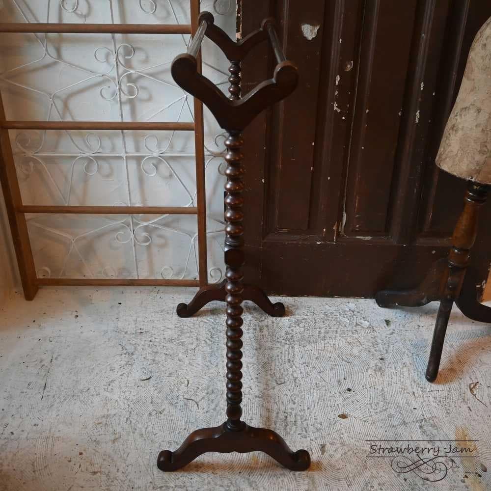 IFU-415 英国アンティーク マホガニー リネンラック ラック 洗濯物干し