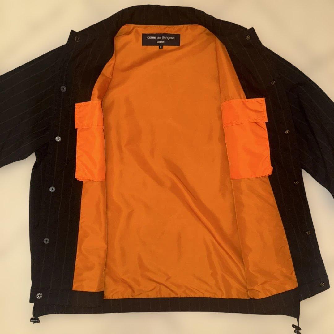 コムデギャルソンオム 21aw ストライプ リバーシブル コーチジャケット