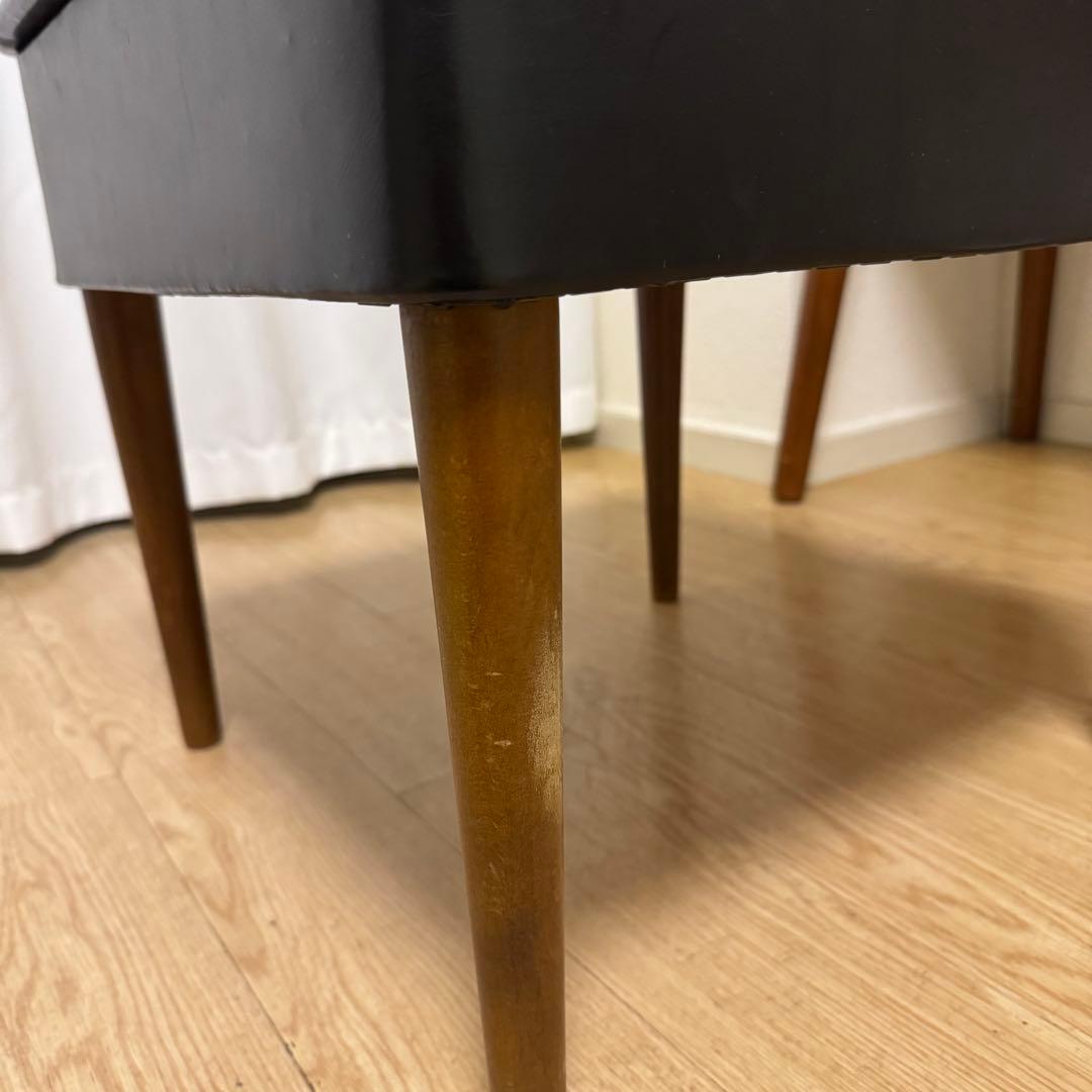 ドレッサー 鏡台 木製 スツール セット ミッドセンチュリー系 レトロ