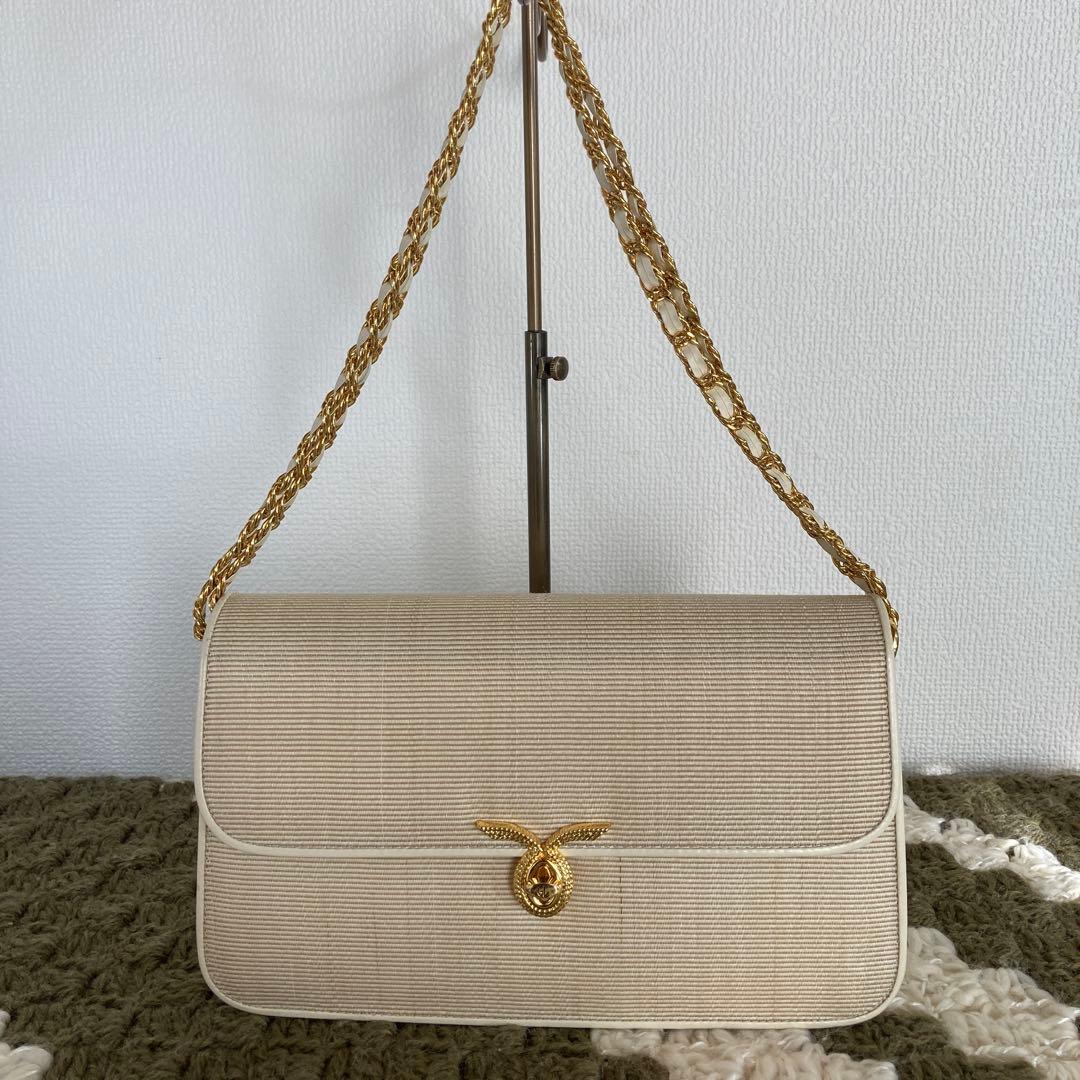 GuyLaroche ギラロッシュ ホースヘアー本革レザー チェーンバッグ