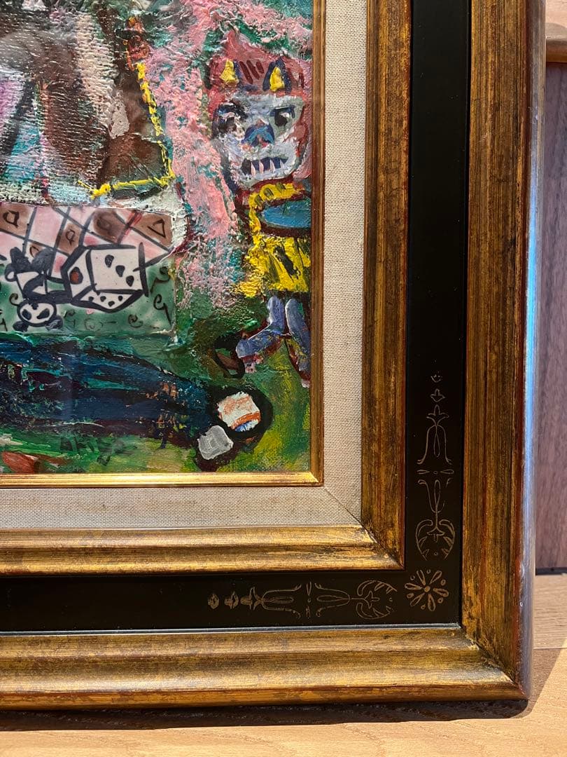 有賀正季　額縁付絵画