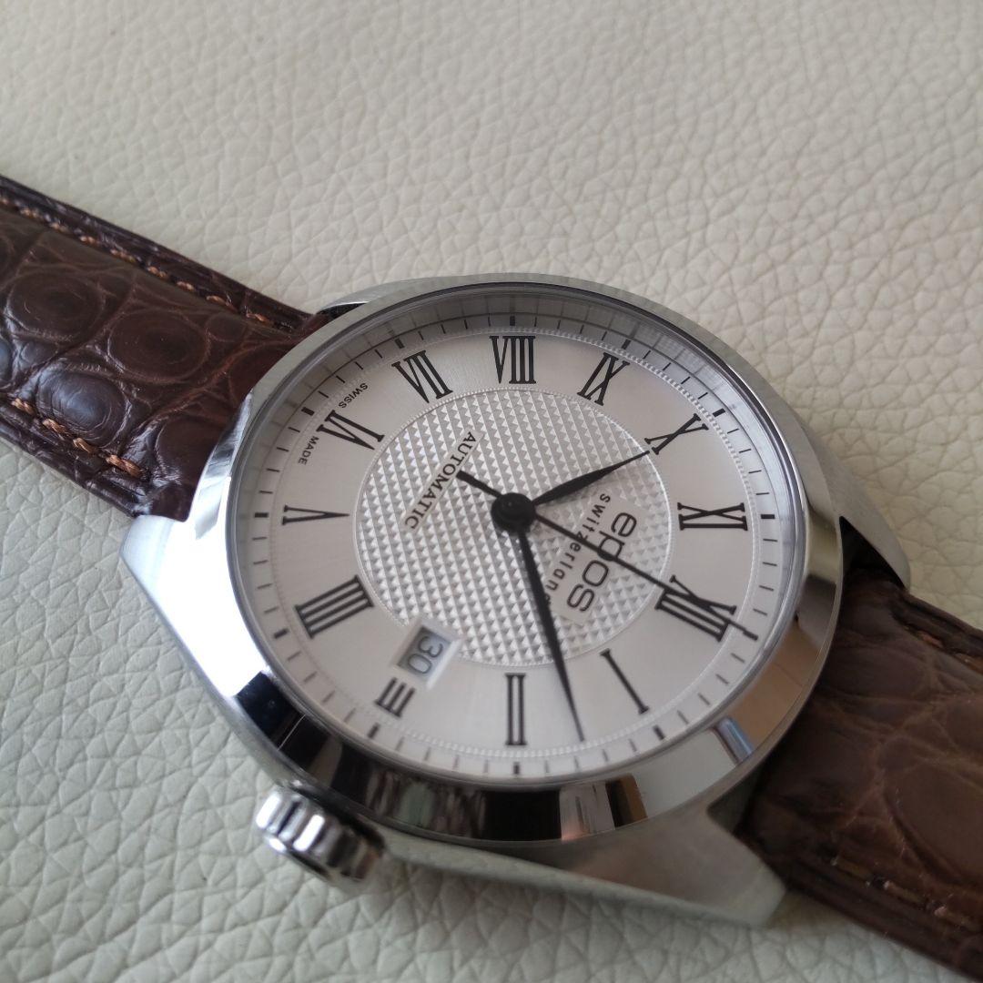 【ジャンク】EPOS オートマチック ・デイト　 ブラウンクロコレザー