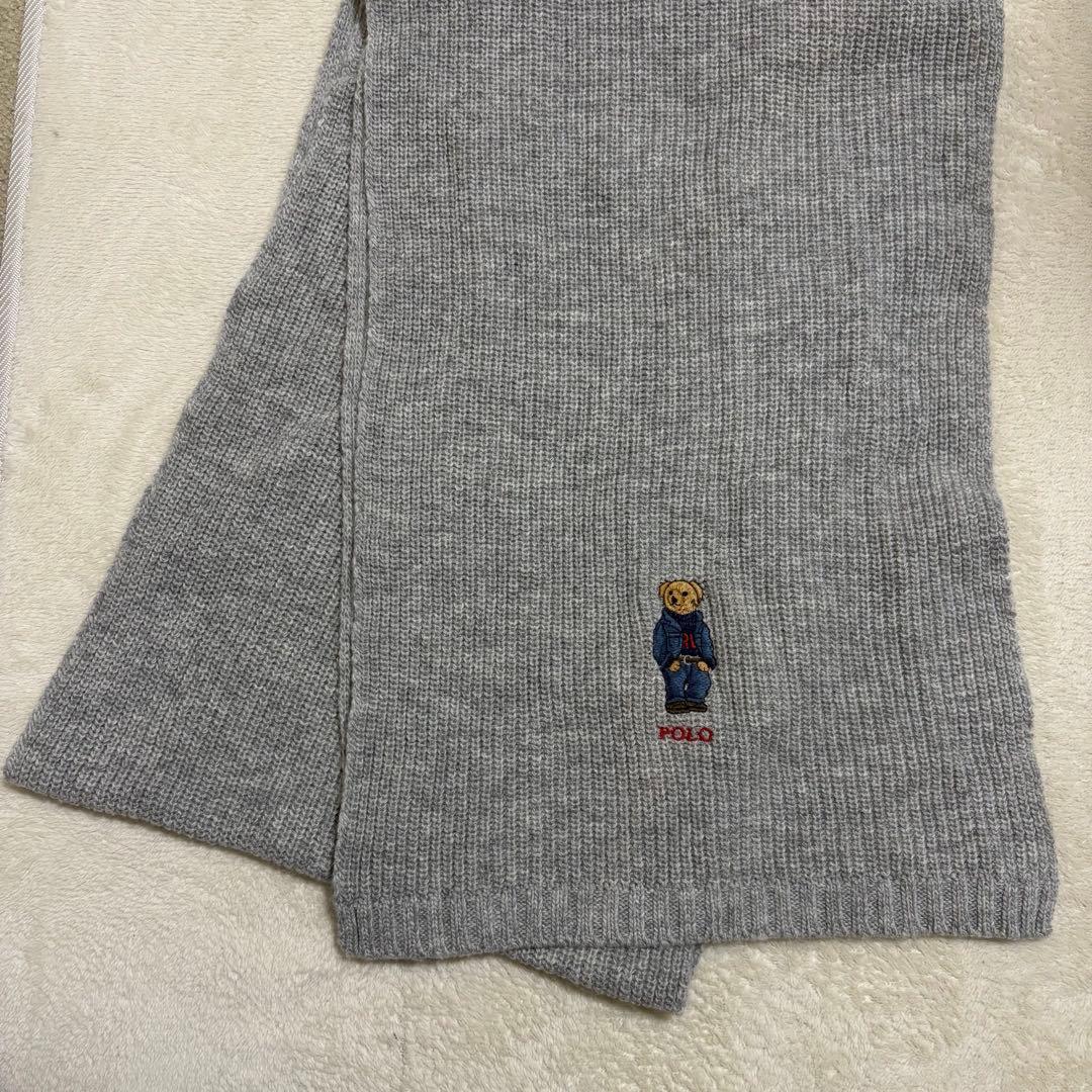 ラルフローレン ポロベア　マフラー　グレー
