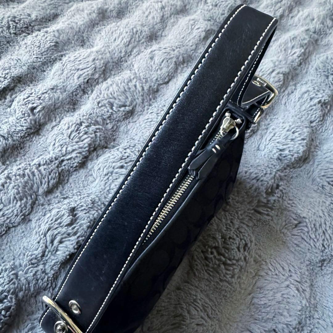 未使用級 coach コーチ ワンショルダーバッグ シグネチャー 黒 6371