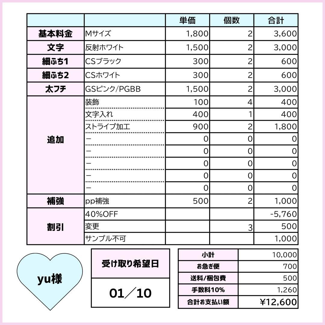 yuページ♡0110ネームボード うちわ文字 連結文字パネル オーダー