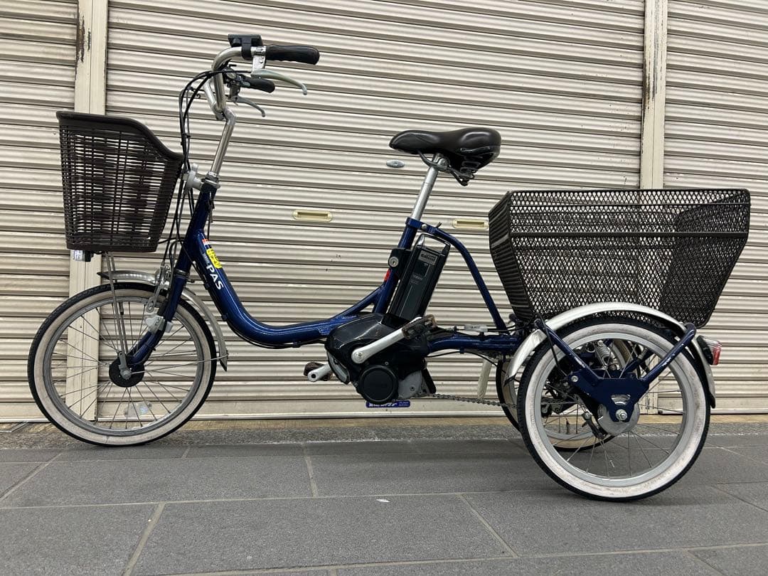 tabasa666！電動アシスト三輪自転車YAMAHA PAS程度良です。