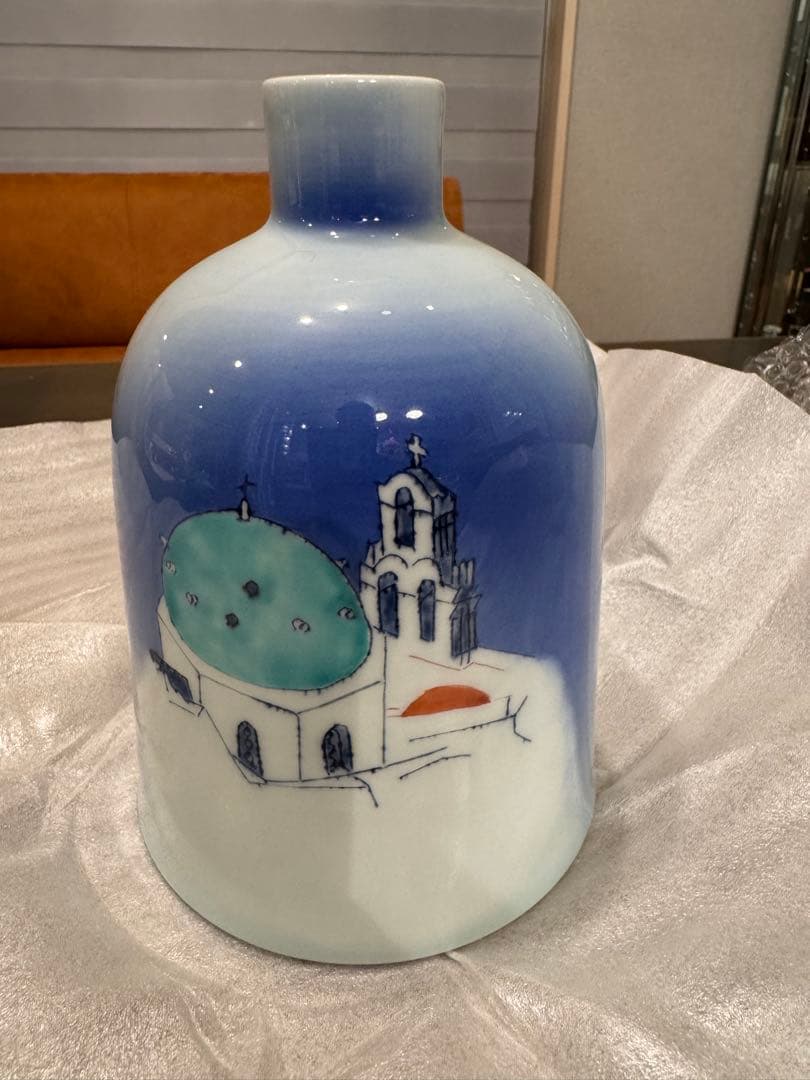 辻殻彦⭐︎海の教会⭐︎有田焼　花瓶