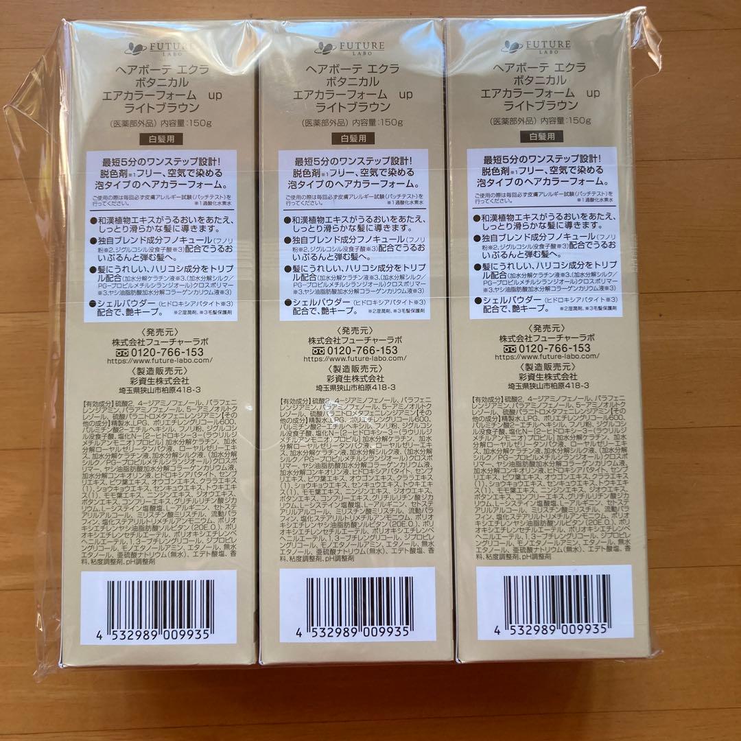 エクラ ボタニカルエアカラーフォーム up ライトブラウン 3個セット