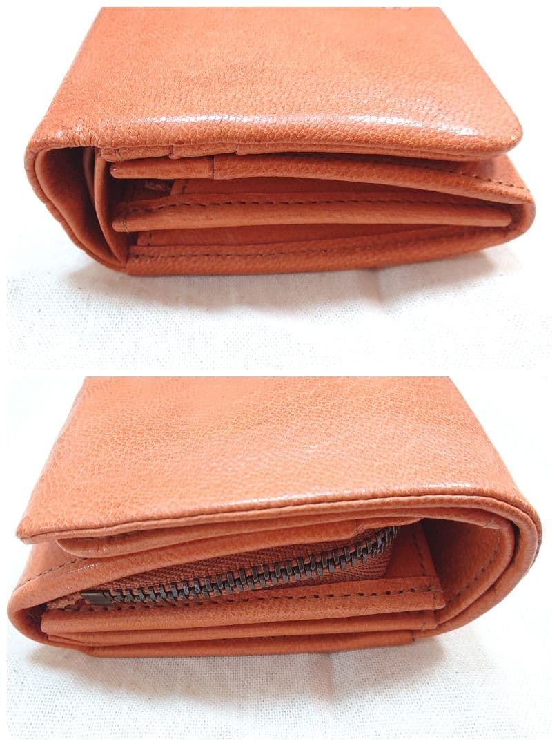 未使用 [genten /ゲンテン] ゴート 二つ折り財布 本革 折り財布 財布