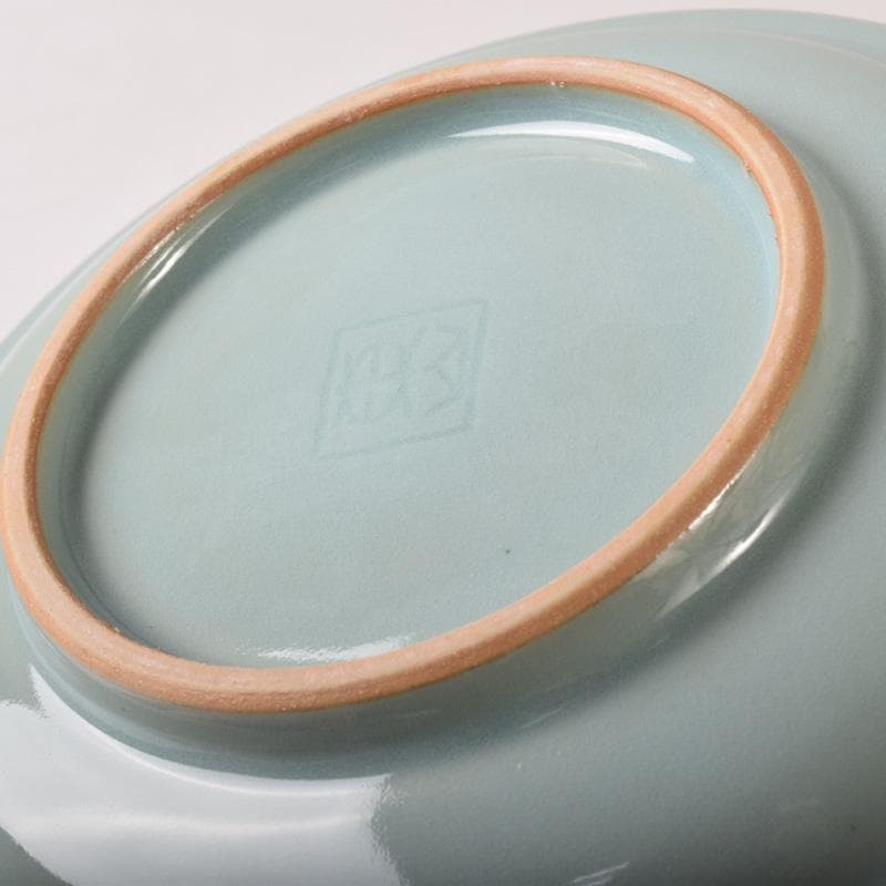 京焼　清水焼　東山窯　宮永東山作　青磁　双魚文　皿　五客　共箱　C　7627