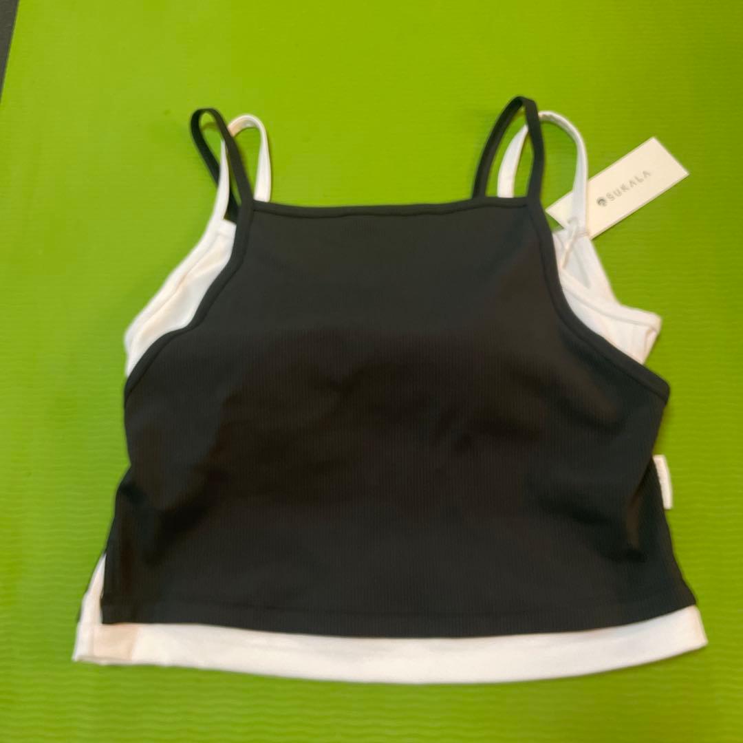 スカーラ　リブコンビショートタンクトップ