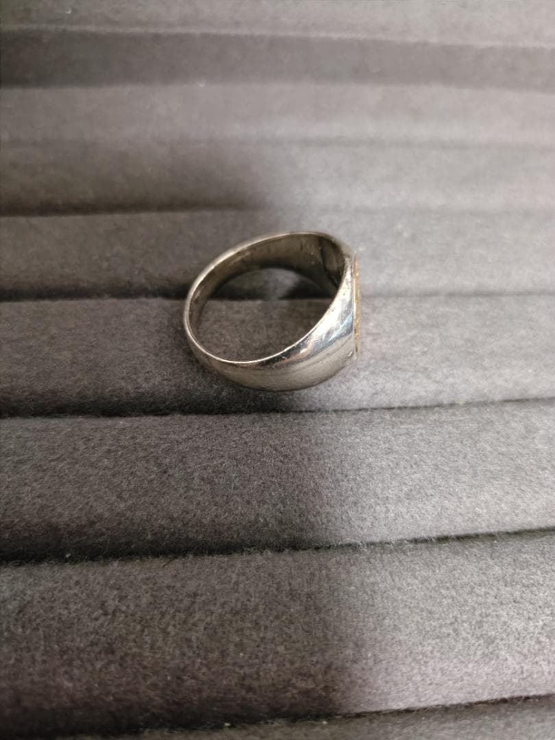 エルメス エクスリブリス リング シルバー×ゴールド コンビ 63号