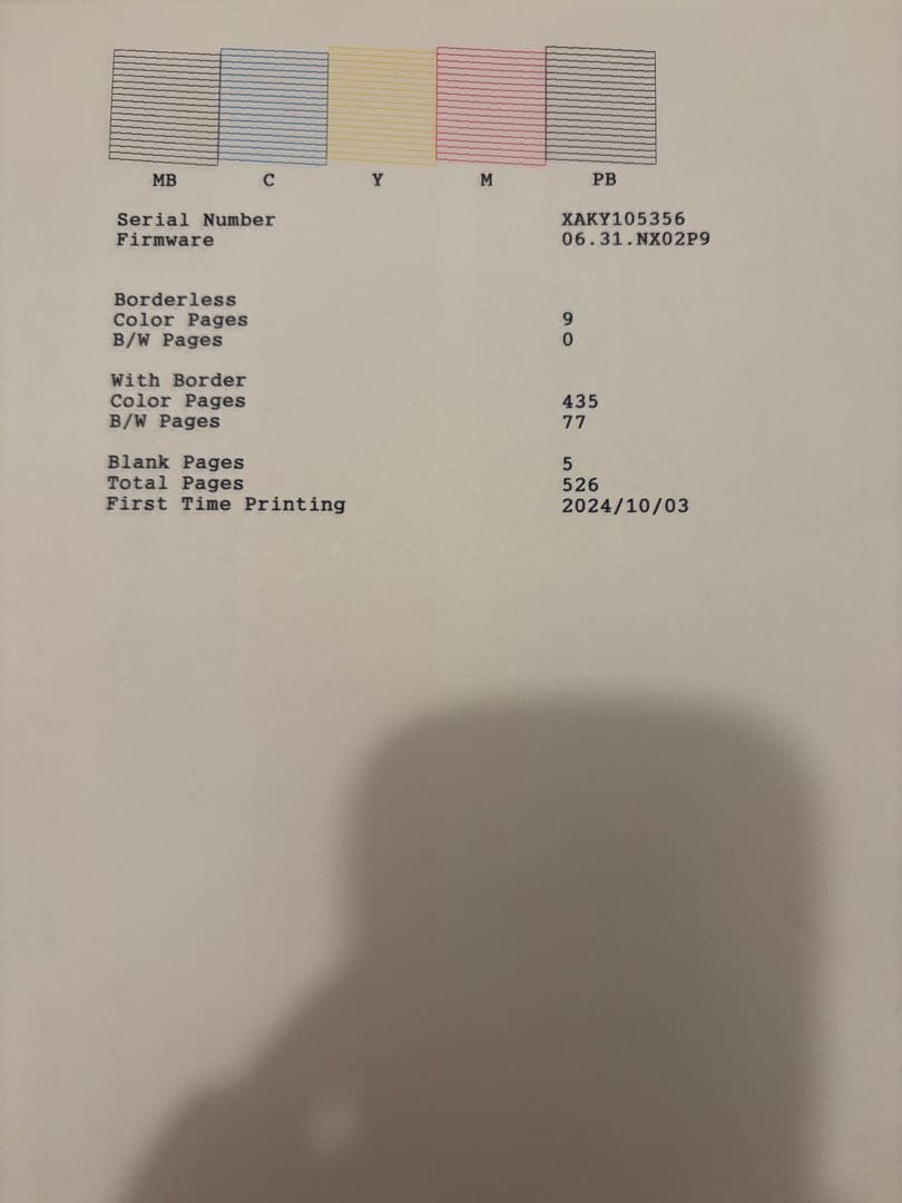 インク付　EPSON　プリンター　EW-M754TB