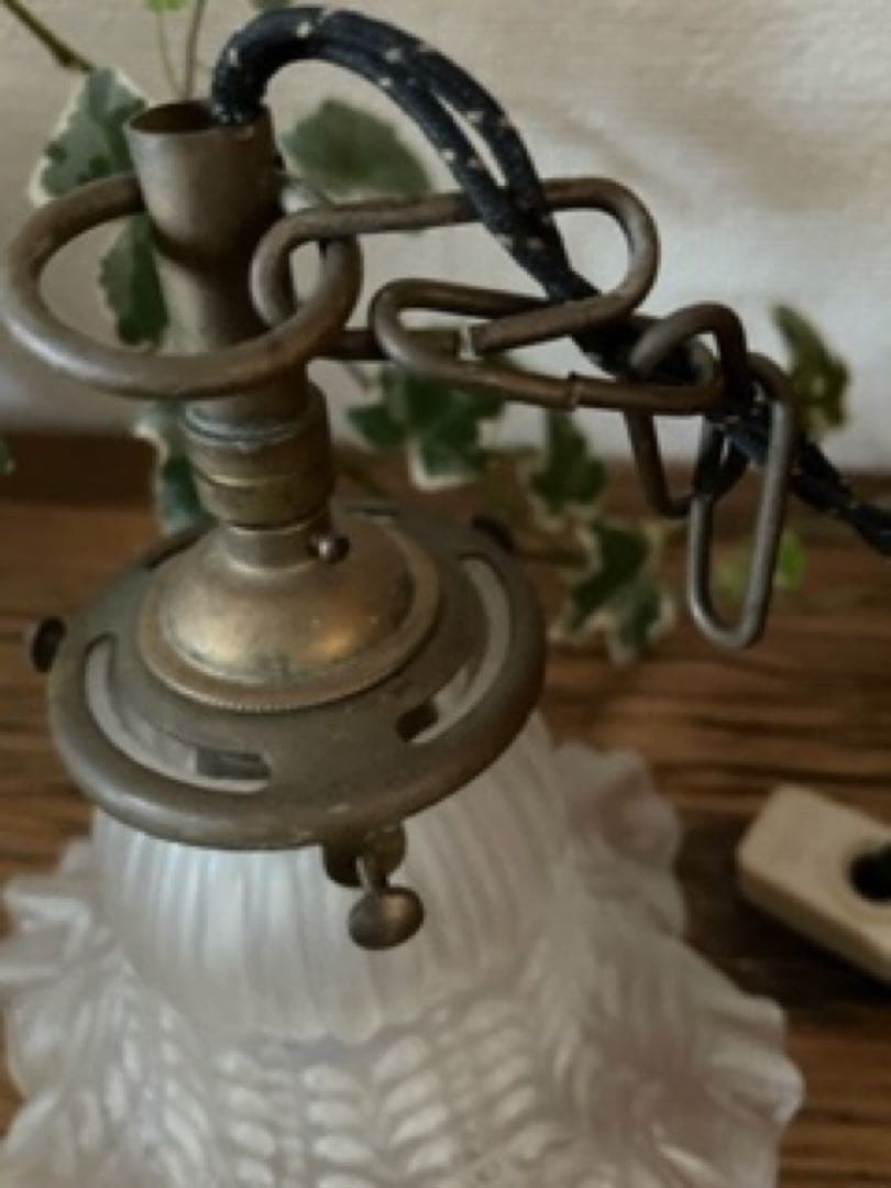 *️⃣プロフ必読❣️アンティークフランス ペンダント吊下げランプ