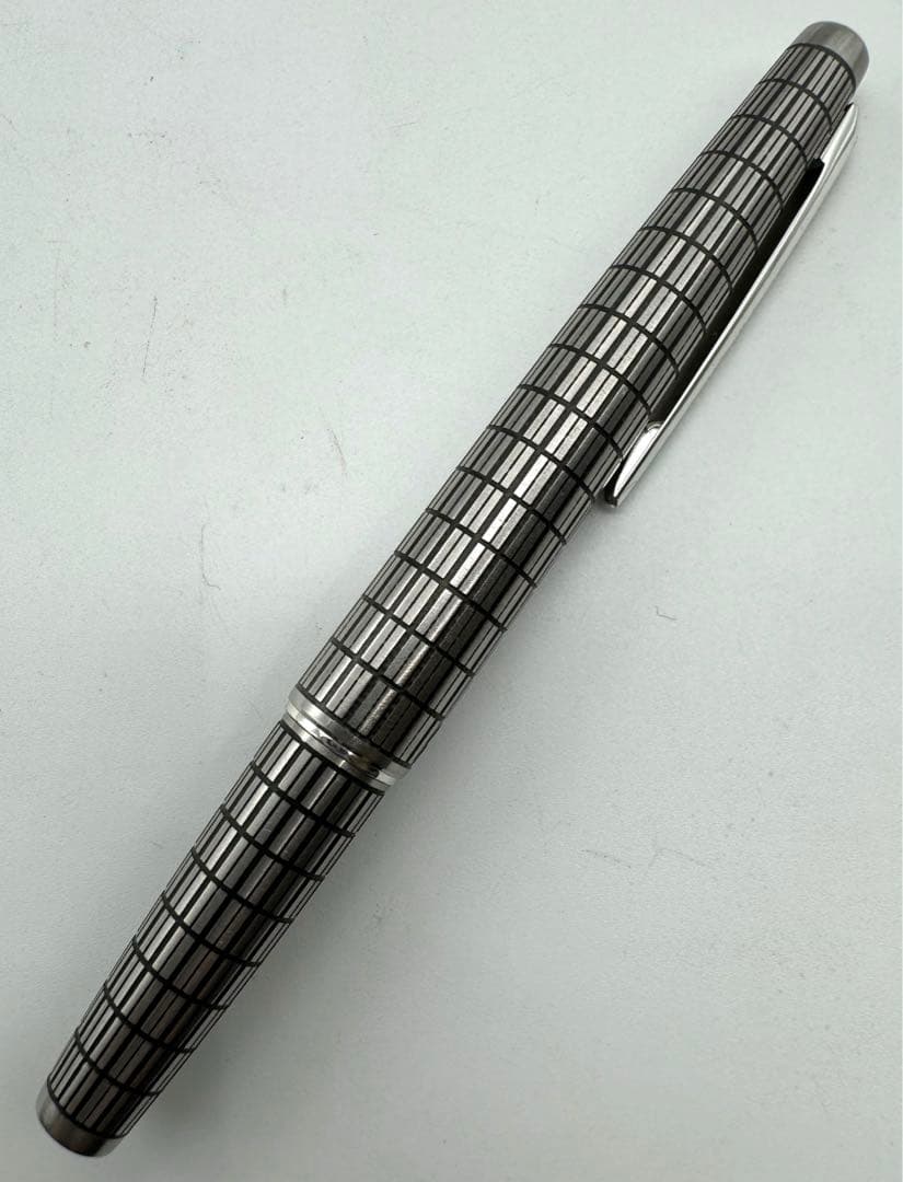 A296　パイロット　エリート　18k-750　万年筆　格子柄