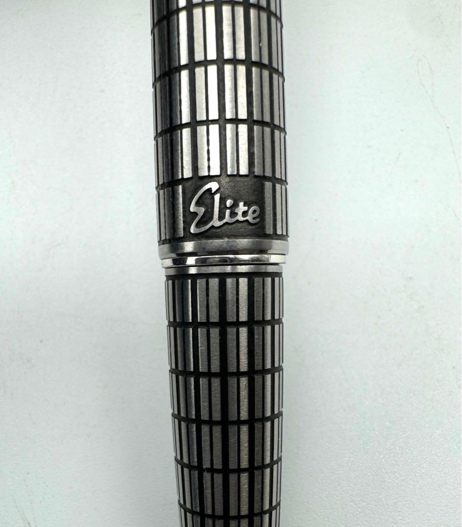 A296　パイロット　エリート　18k-750　万年筆　格子柄