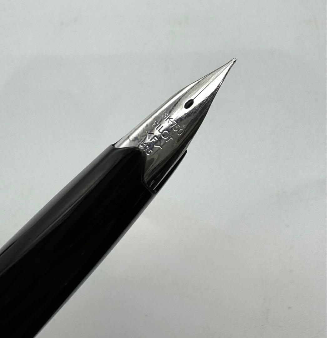 A296　パイロット　エリート　18k-750　万年筆　格子柄