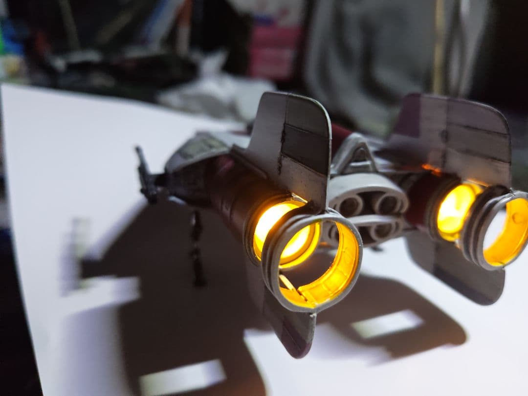 スターウォーズ　MPC社製　Aウイングファイター塗装済み電飾仕様完成品