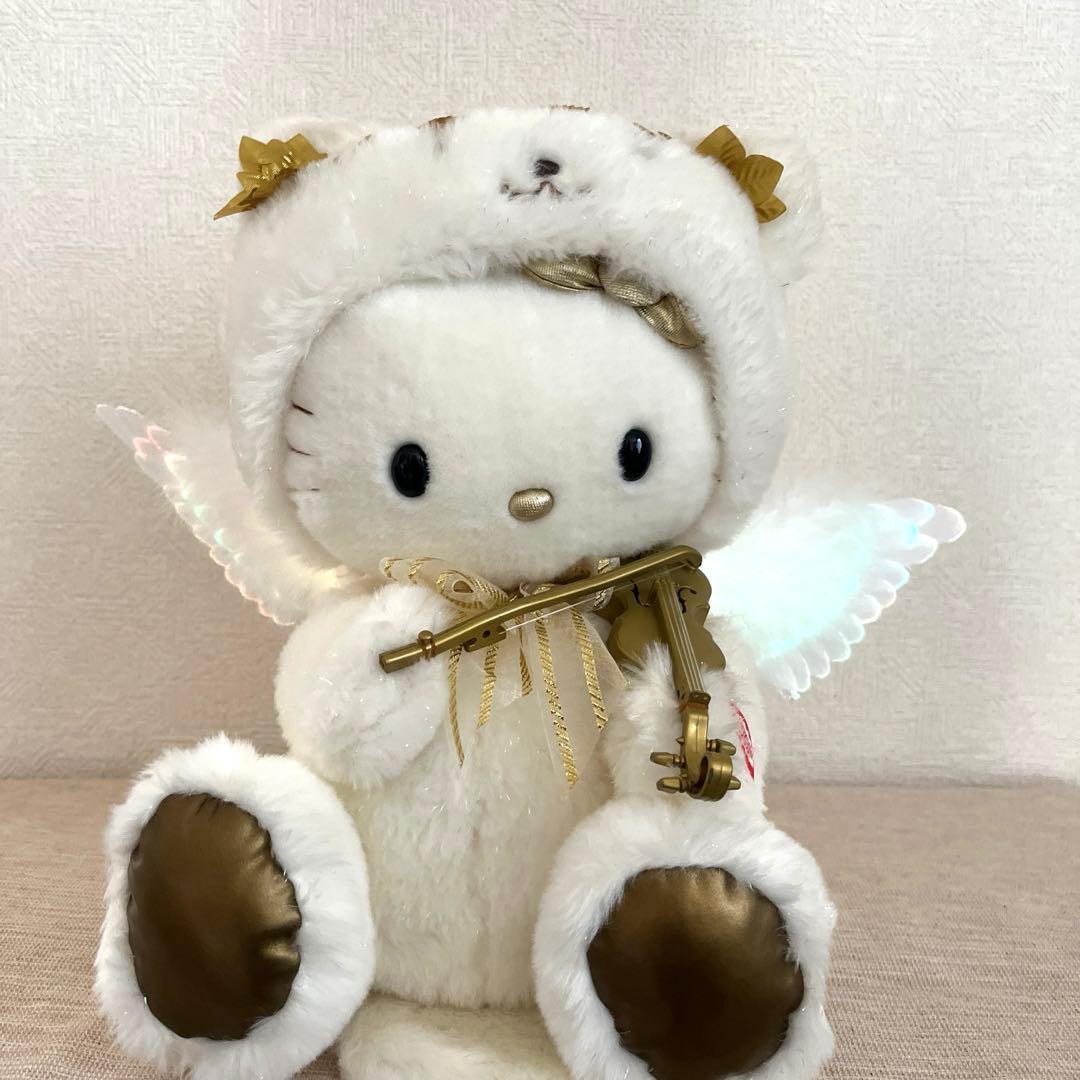 希少❗️ファイバーハローキティ 光る羽根 ぬいぐるみバイオリン演奏付き 箱付き