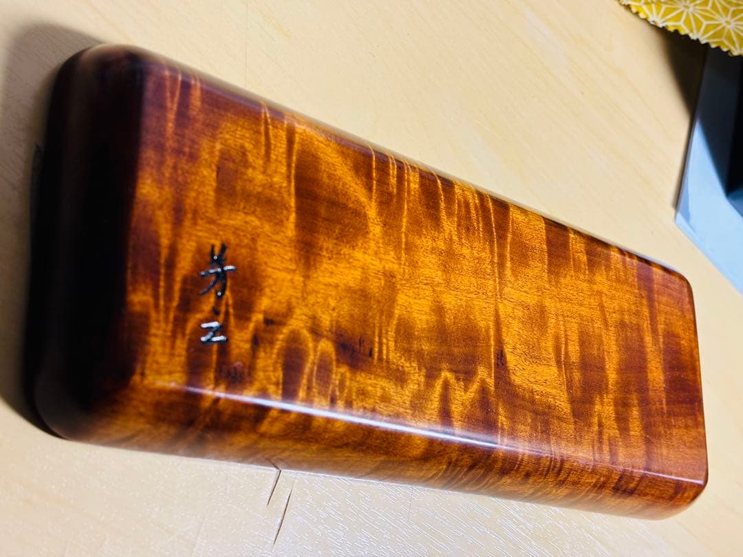 ペントレイ 栃 縮み杢 スポルテッド 鶴山漆器 木地師 小椋芳之作