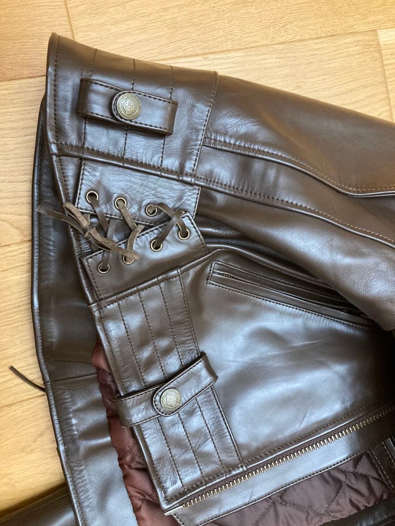 ハーレーダビッドソン　ホースハイド　シングルライダース　トラッカー　ファー付き