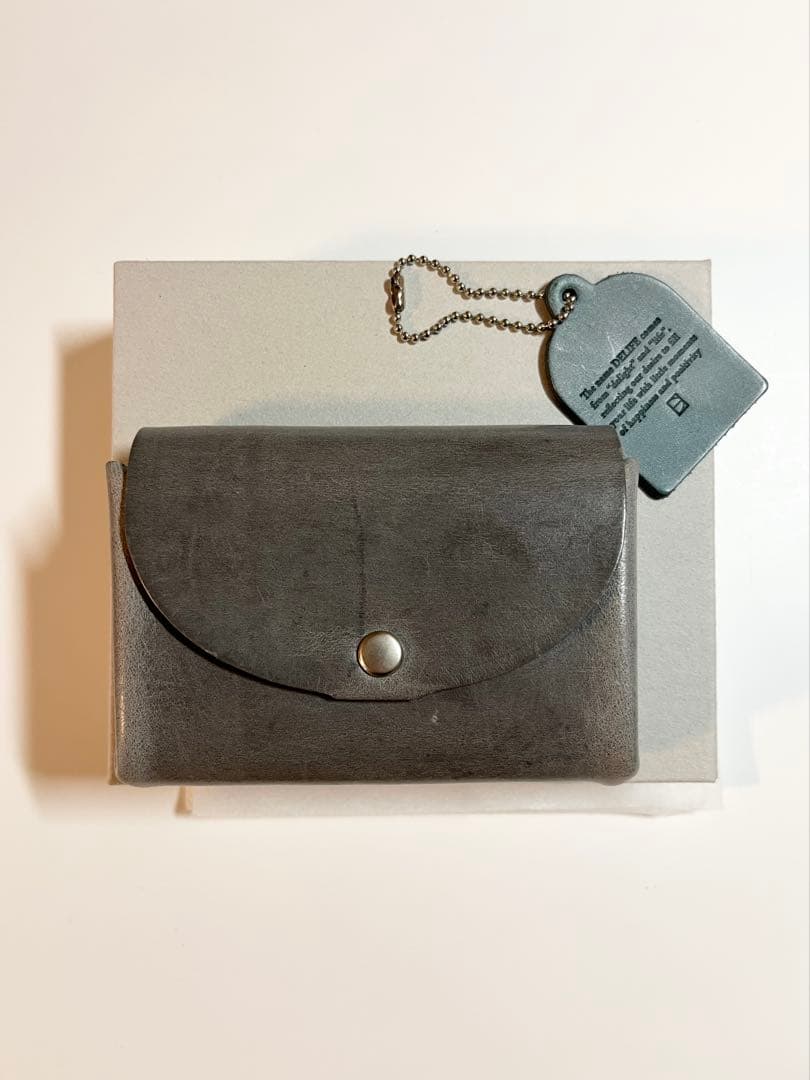 Delife / Minimal wallet グレー レザー ミニ財布