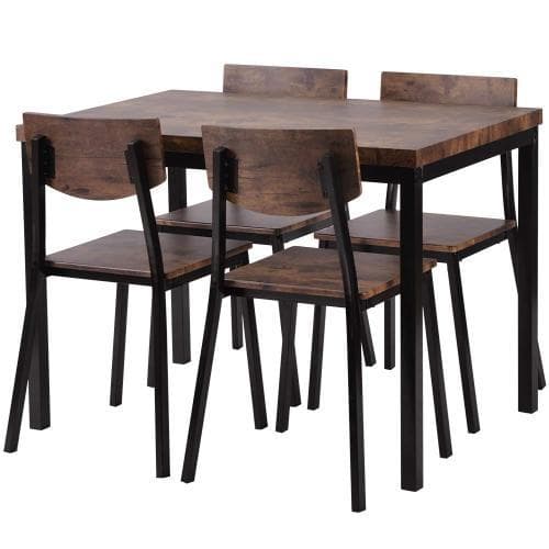 ダイニングセット 4人掛け 四人用 チェア 5点セット 木目調