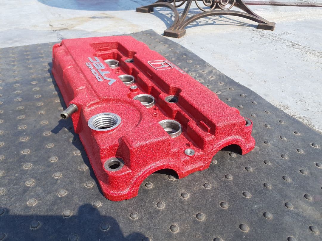 B16A B16B B18C ヘッドカバー 結晶塗装 カムプーリーカバーカット