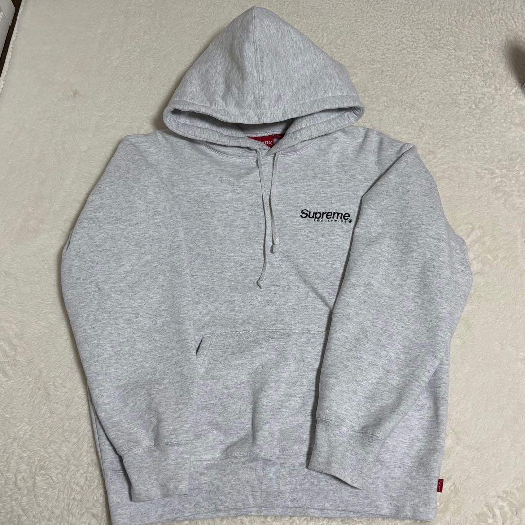 Y*️様 Supreme ワールドワイドフーデッド グレー パーカー 23SS