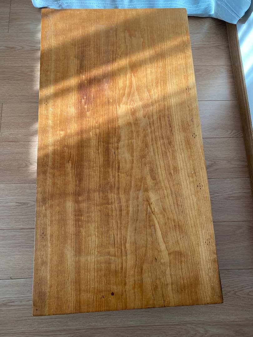 天然木　和裁机　和裁台　裁ち台　仕立台　文机　半尺印　両側引出し付き　②