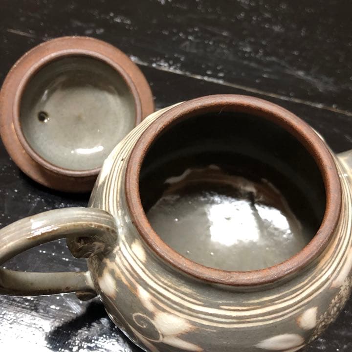 三島手　陶樂　急須　煎茶　茶道具