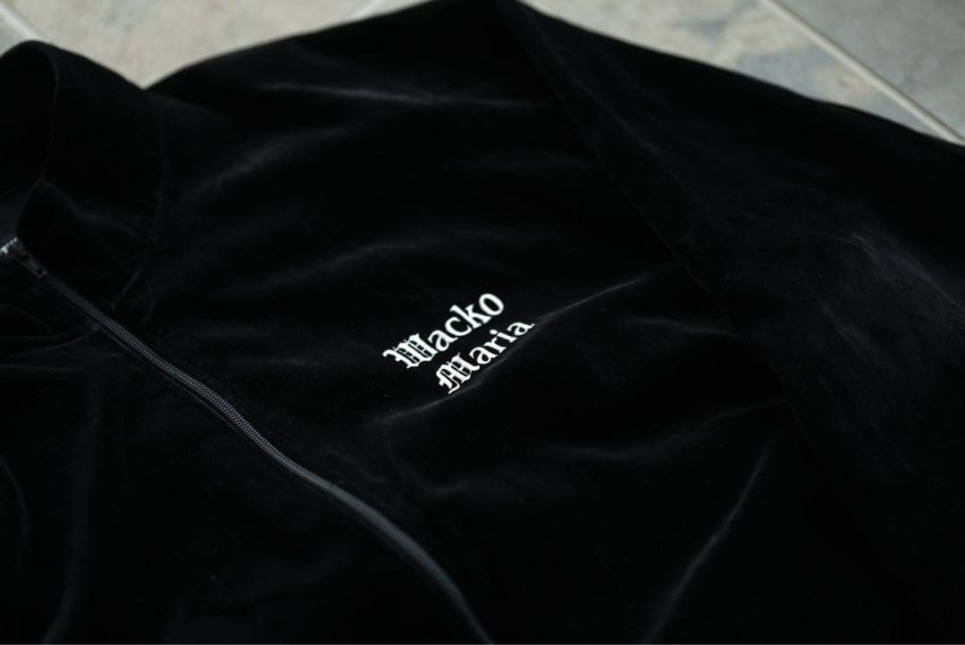 XL WACKO MARIA ベロア トラックジャケット ジャージ ブラック