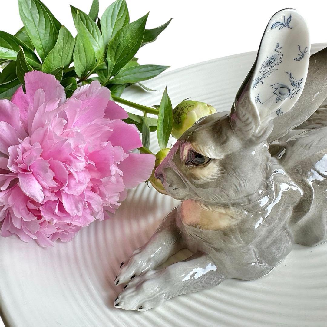 【希少品】最高級 ニンフェンブルク ◆ドイツ製 野うさぎプレート 風水 卯