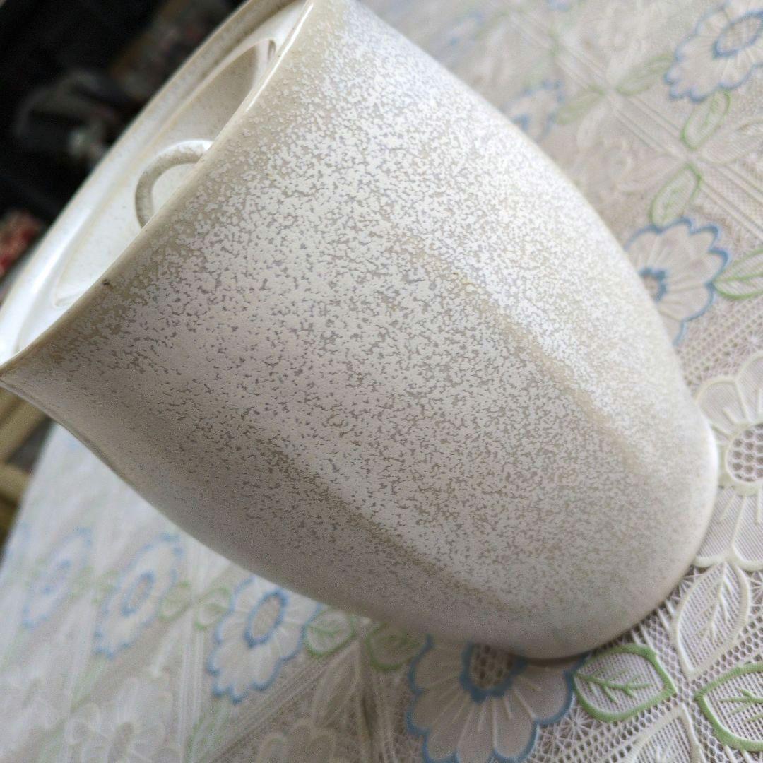 【美品】美津左し（みずさし） 白釉 ／平安　宮下善寿造／共箱付