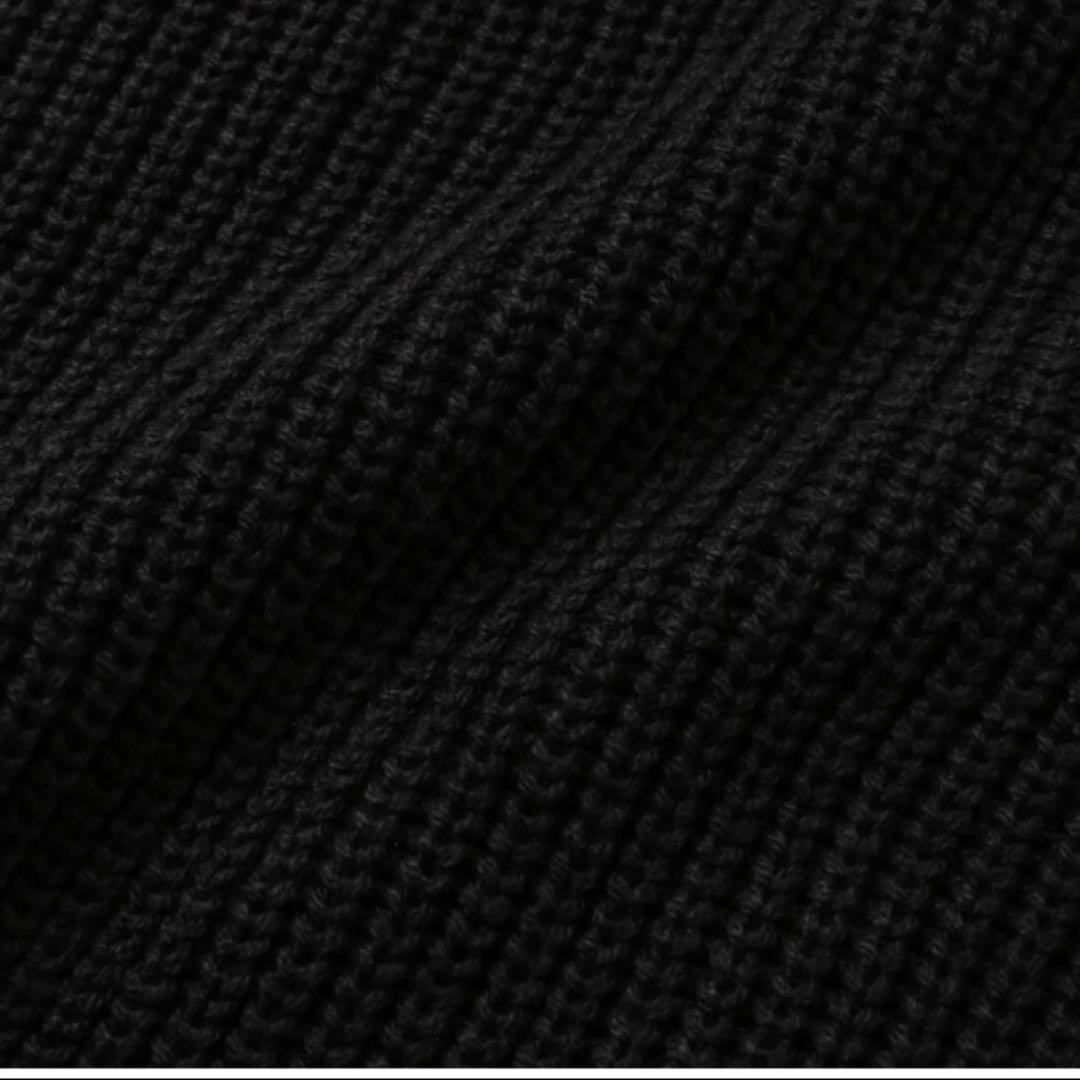 ミュージシャン NILDUE SIDE SPLIT LONG KNIT HOODIE / BLK