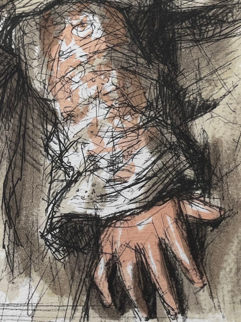 小松崎邦雄 「人形」リトグラフ 直筆サイン 物故巨匠 一水会員 宮本三郎記念賞