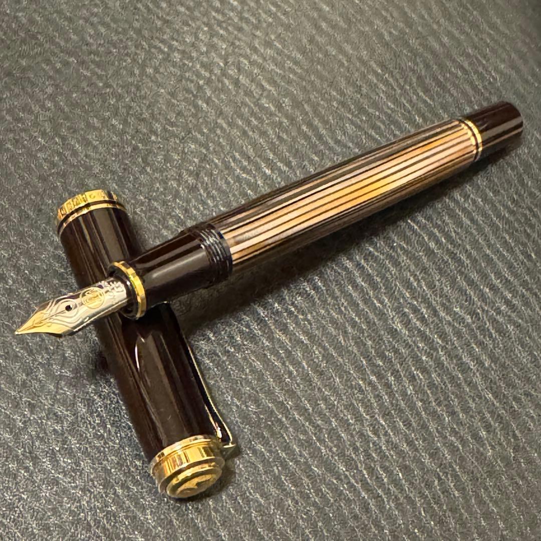 Pelikan 万年筆 茶縞　スーベレーンM400 ペリカン
