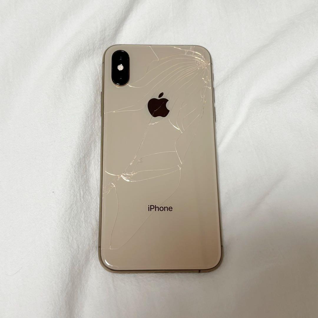 ■ Apple iPhone XS 64G ゴールド 本体のみ ひび割れあり