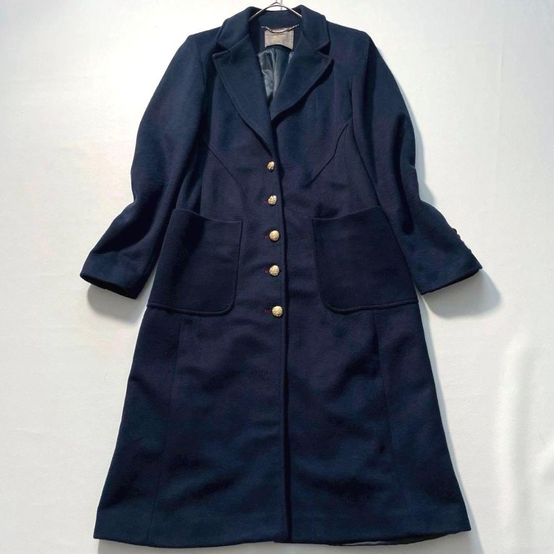【極美品／大きいサイズ】FLYGIRL　金ボタン チェスターコート イタリア製