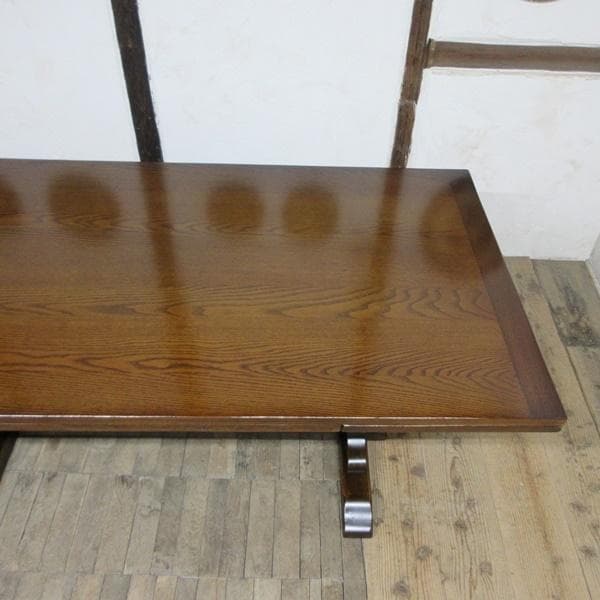 イギリス アンティーク 家具 ダイニングテーブル ドローリーフ 英国 6849d