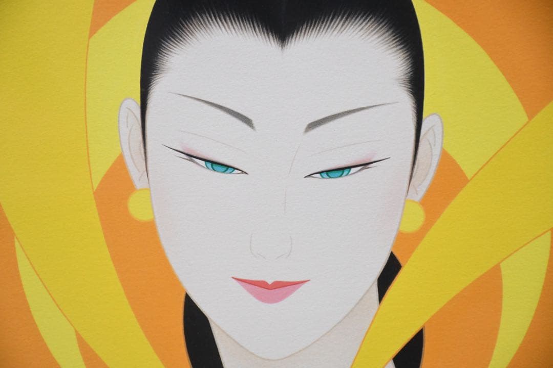 真作 鶴田一郎 月の女神 エディション10/200 ジークレー 額装 直筆サイン