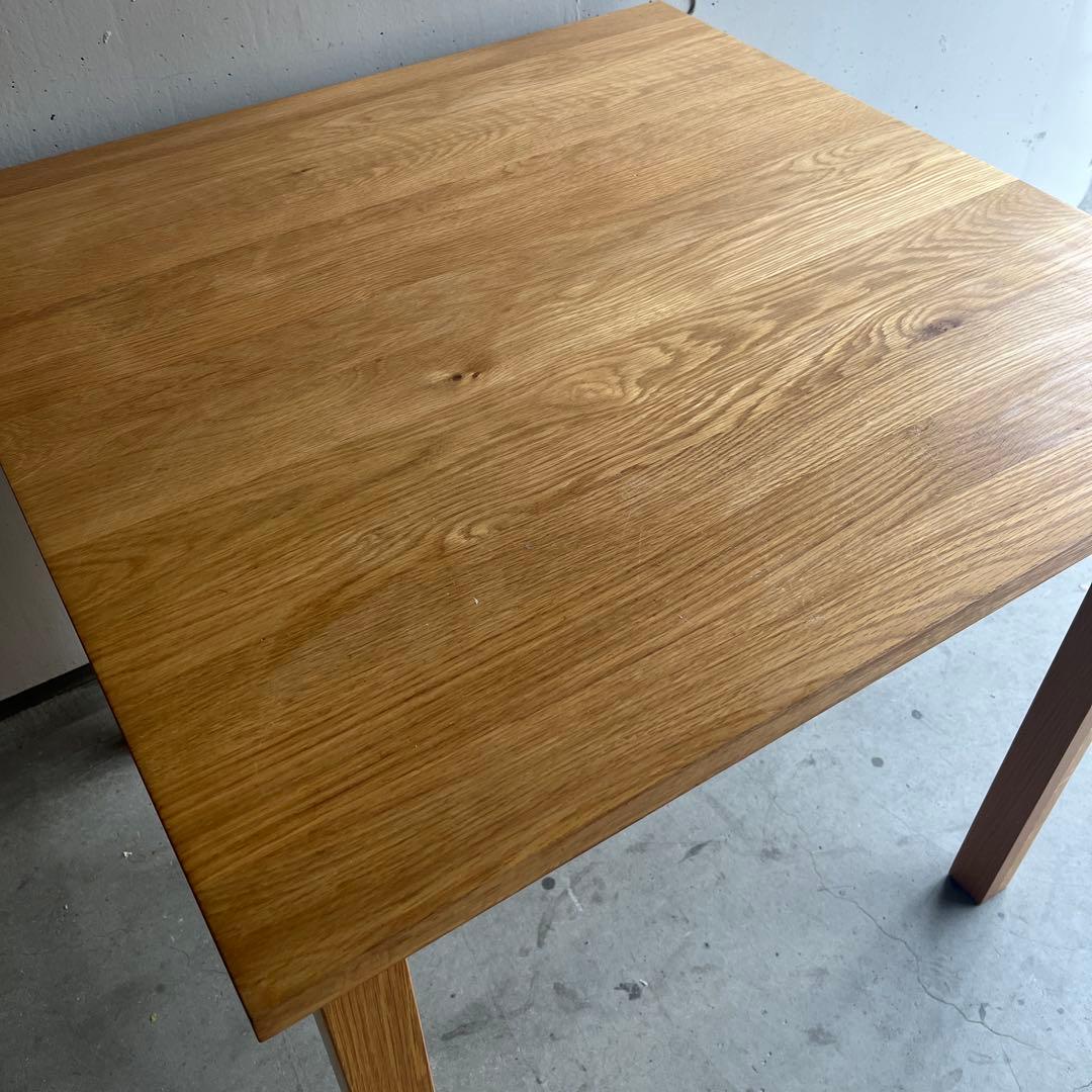 美品・廃盤希少★無印 無垢材ダイニングテーブル 幅８０ｃｍ・オーク材