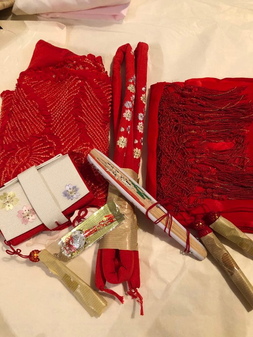 七五三　七歳用　草履バッグ小物セット